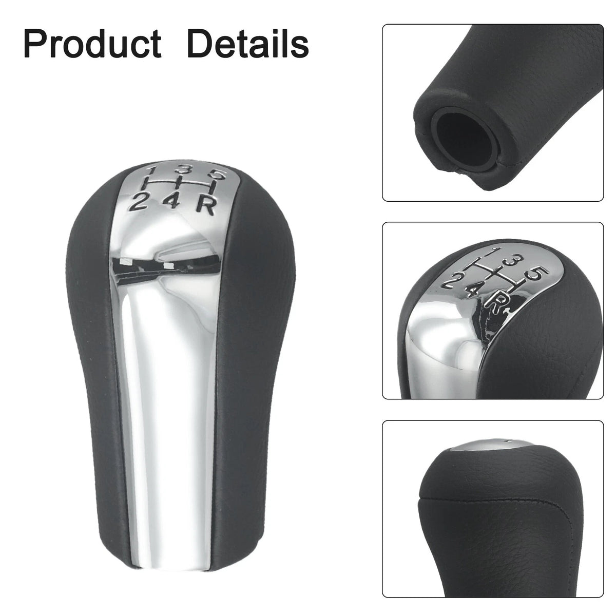 Gear Knob for Car (5/6 Speed) - Chrome Finish, Easy Installation