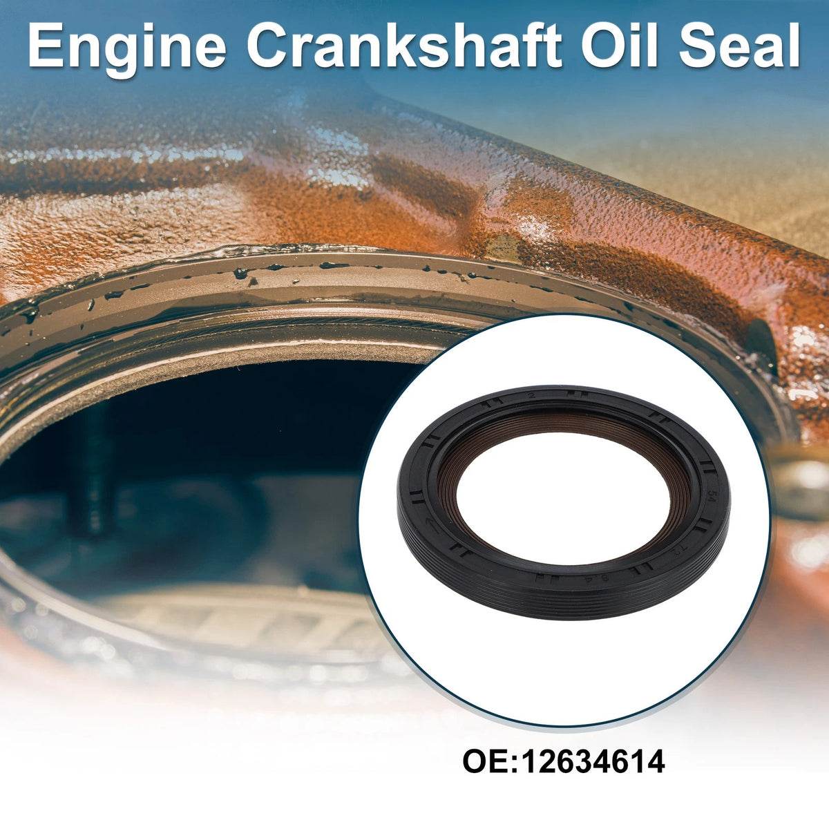 1 Pc Front Crankshaft Oil Seal for Chevrolet Silverado (No. 12634614)