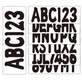 4X Black Boat Registration Numbers & Letters 3" Decal Stickers