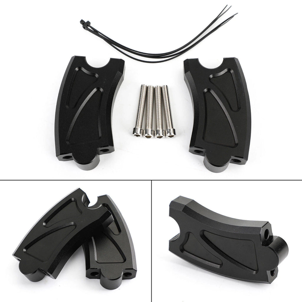 CNC Handlebar Risers for Honda Rebel CMX500 (2017–2023) Black T9