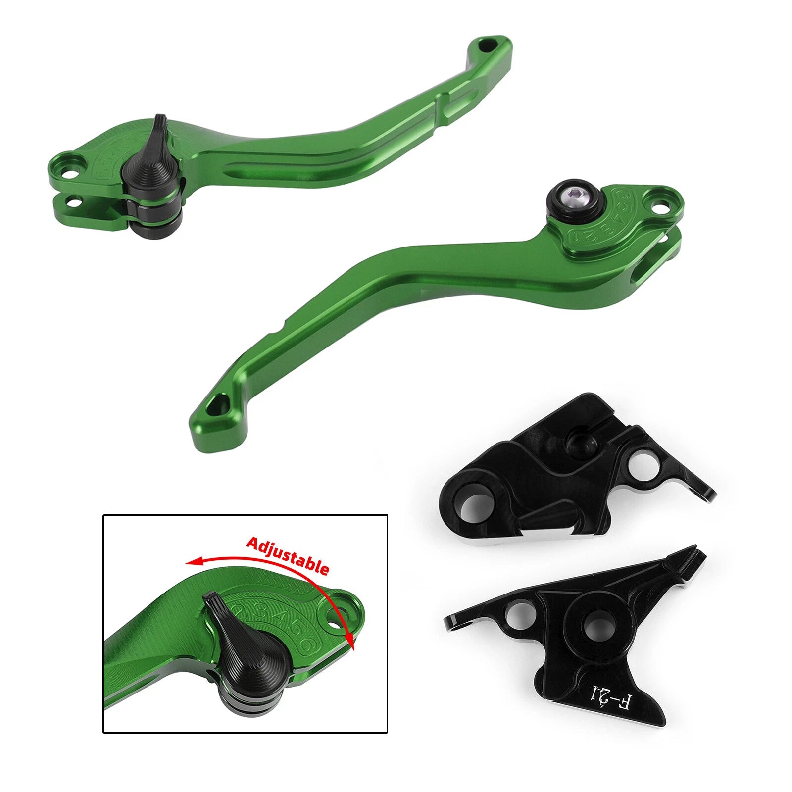 CNC Short Clutch Brake Lever for Kawasaki Z650, Versys 1000, Z900 (2017–2023)