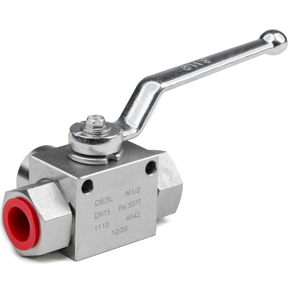 3-Way Hydraulic Ball Valve NPT12 for Industrial Applications