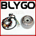 8 Poles Magneto Stator Roller Flywheel for 250cc Engine ATV (PIT Trail Quad)