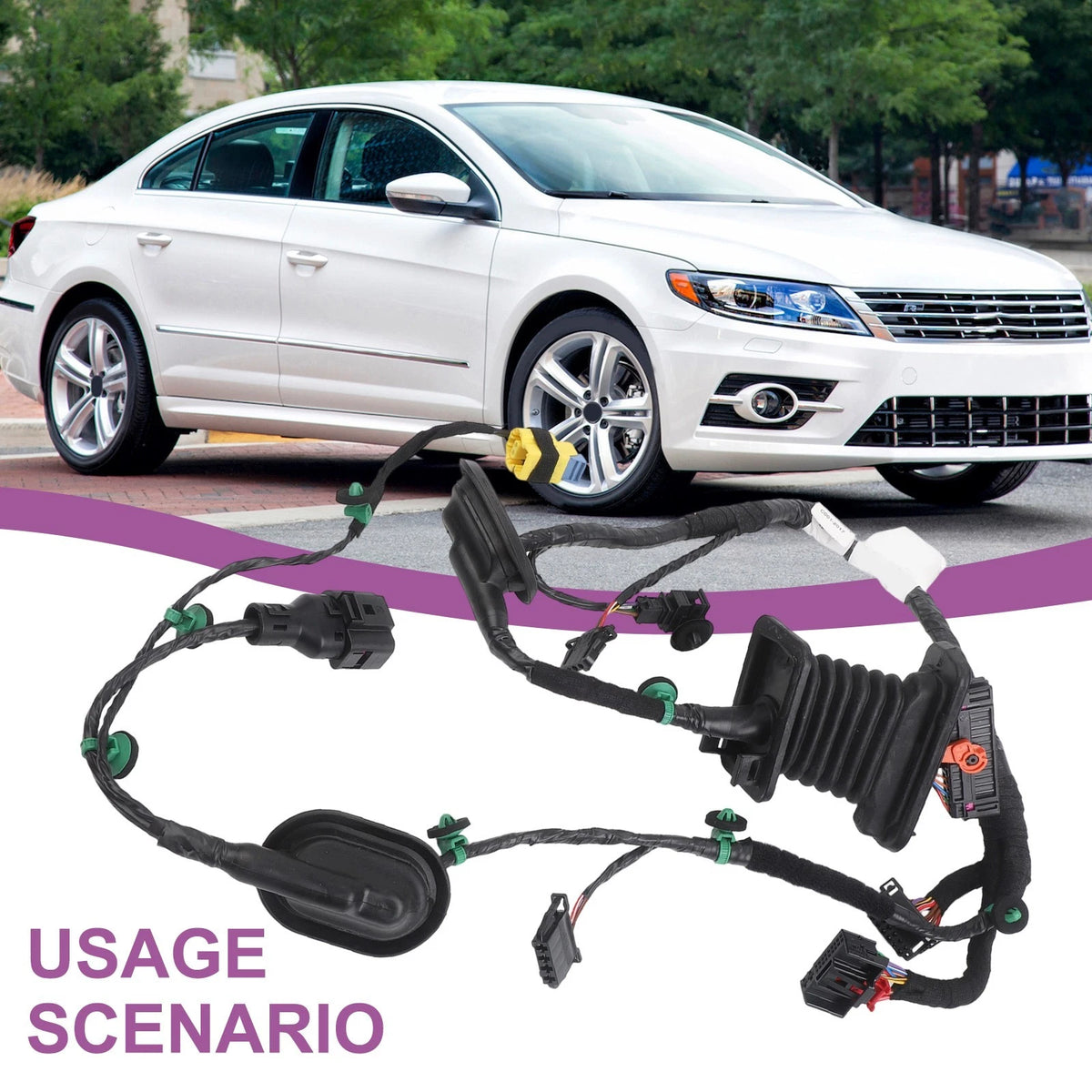 Front Left Door Cable Wiring Harness Assembly for Jetta Golf MK5 (2006–2010)