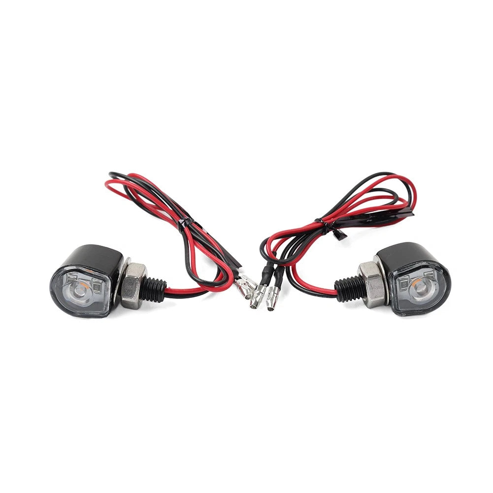 2X Mini Motor Turn Signals Indicator Amber Blinker Light Universal Lamp