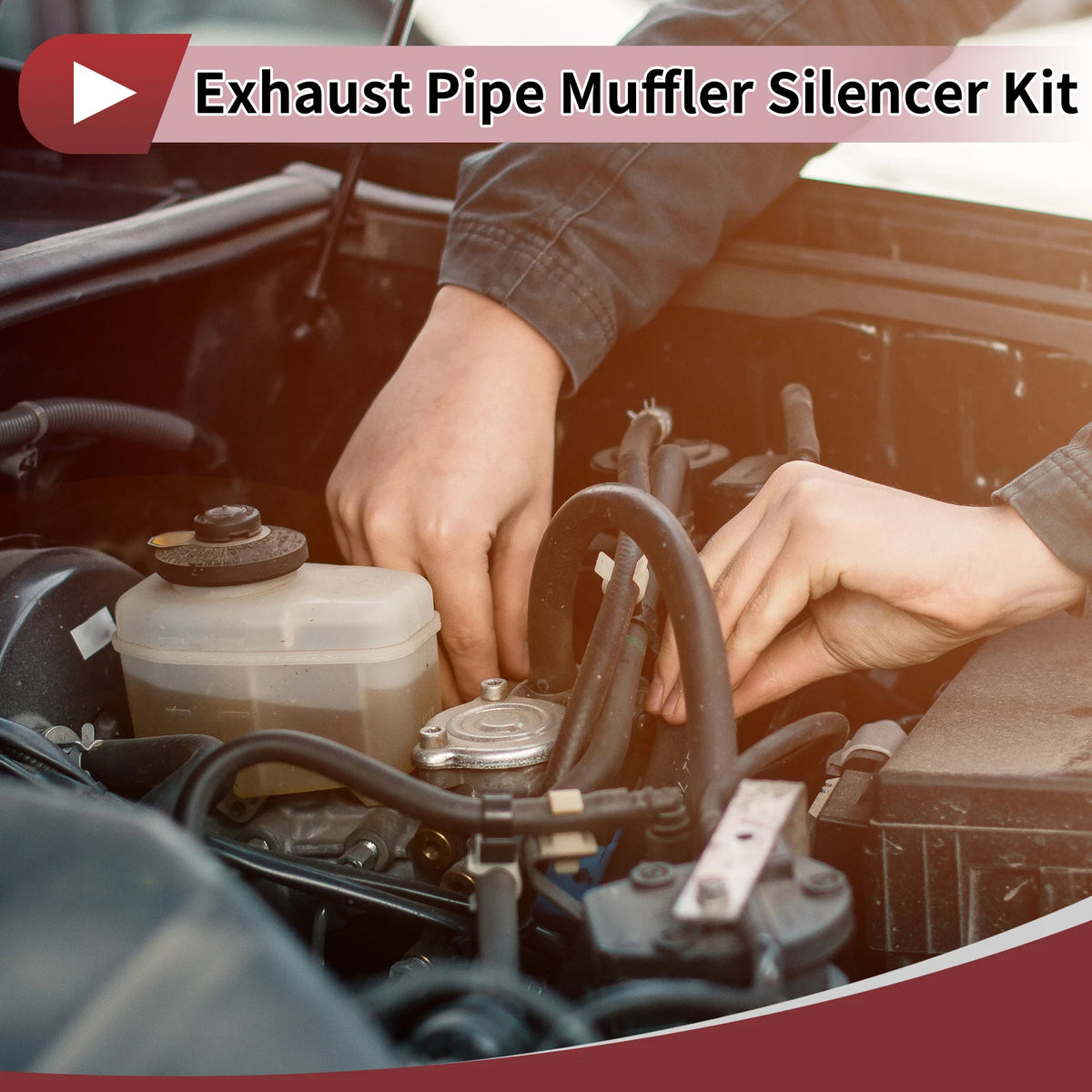 Exhaust Pipe Muffler Kit for Diesel Heater (Includes Clips & Bolts)