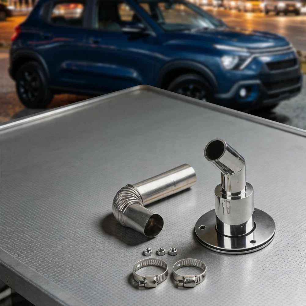 Exhaust Pipe Wall Flange Kit with Elbow Connector for