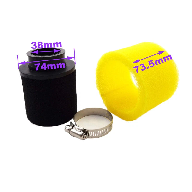 38mm Air Filter for Honda TRX 250 (2001–2007) - Yellow Cleaner
