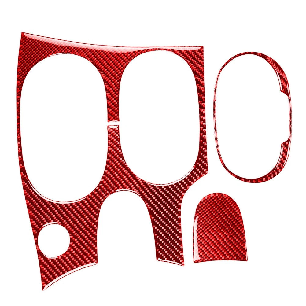 Center Console Gear Shift Panel Trim for Chevrolet Corvette C6 (2005–2013) Red