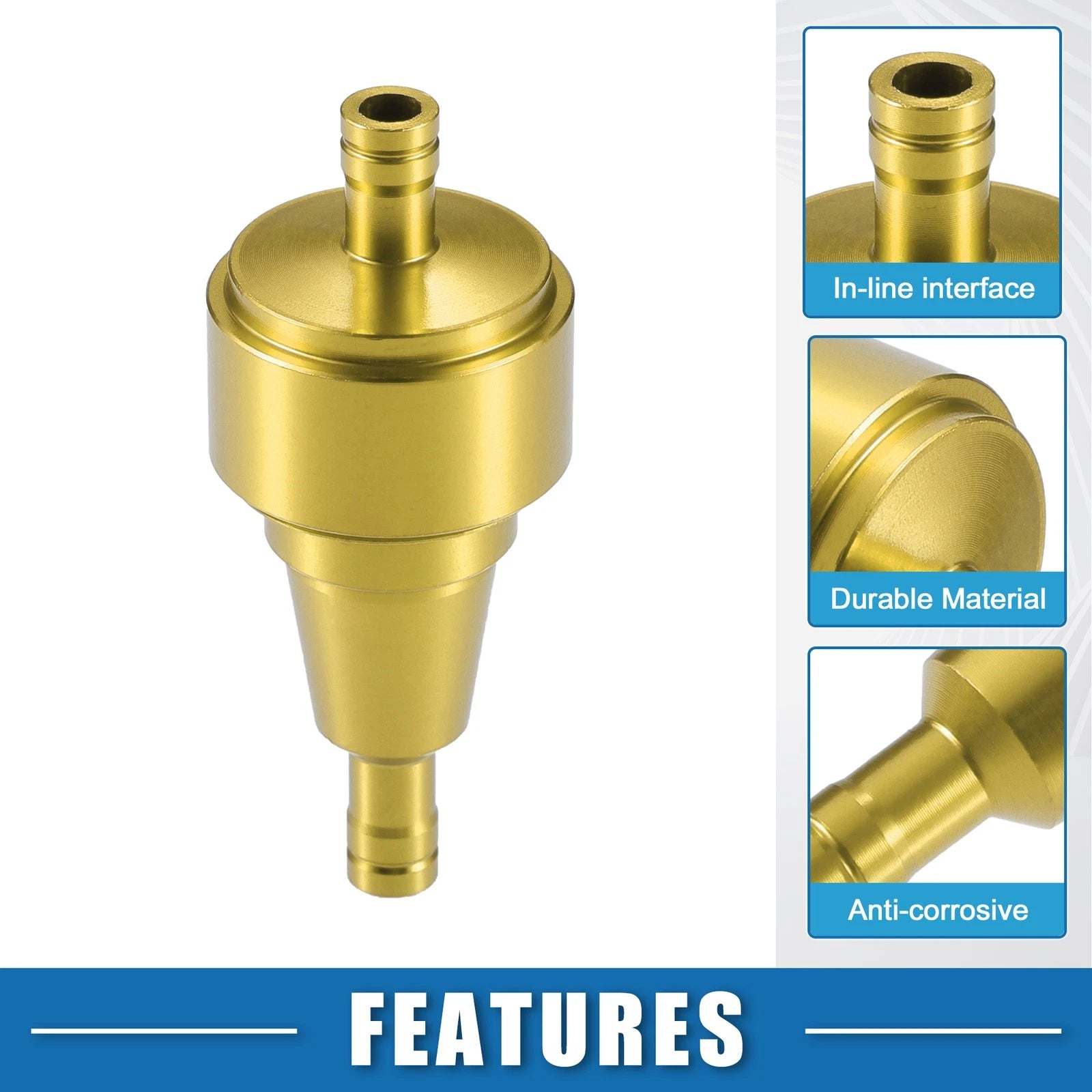 Gas Inline Fuel Filter 6mm OD for ATV UTV (Universal)