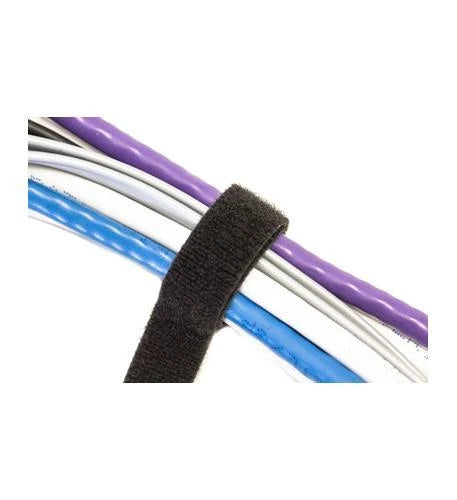 Hook and Loop Tie Bulk 75ft - Black for Universal Use
