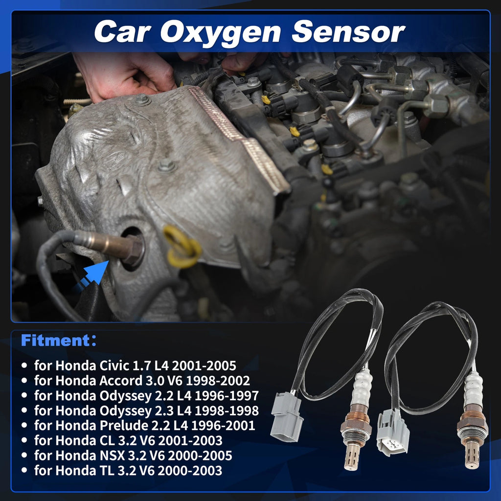 2X Upstream & Downstream Oxygen Sensor for Honda Civic 1.7 L4 (2001–2005)