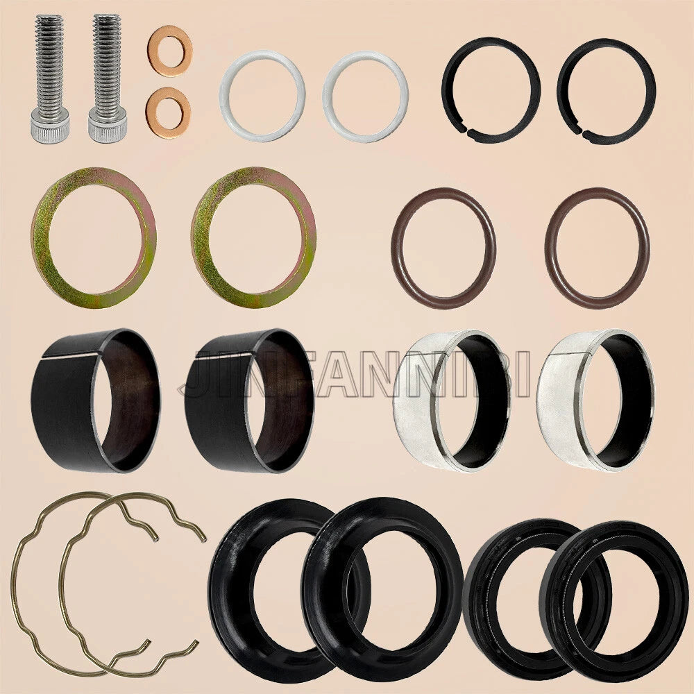 39mm Front Fork Bushing Dust Seals Rebuild Kit for Harley Dyna (2006–2023)