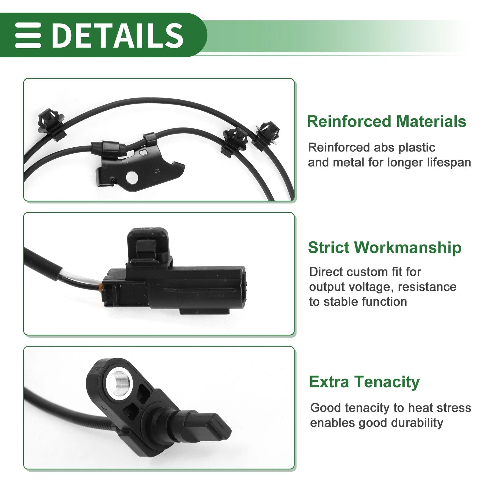 ABS Wheel Speed Sensor Front Right Replacement for Toyota Previa (2006–2019)