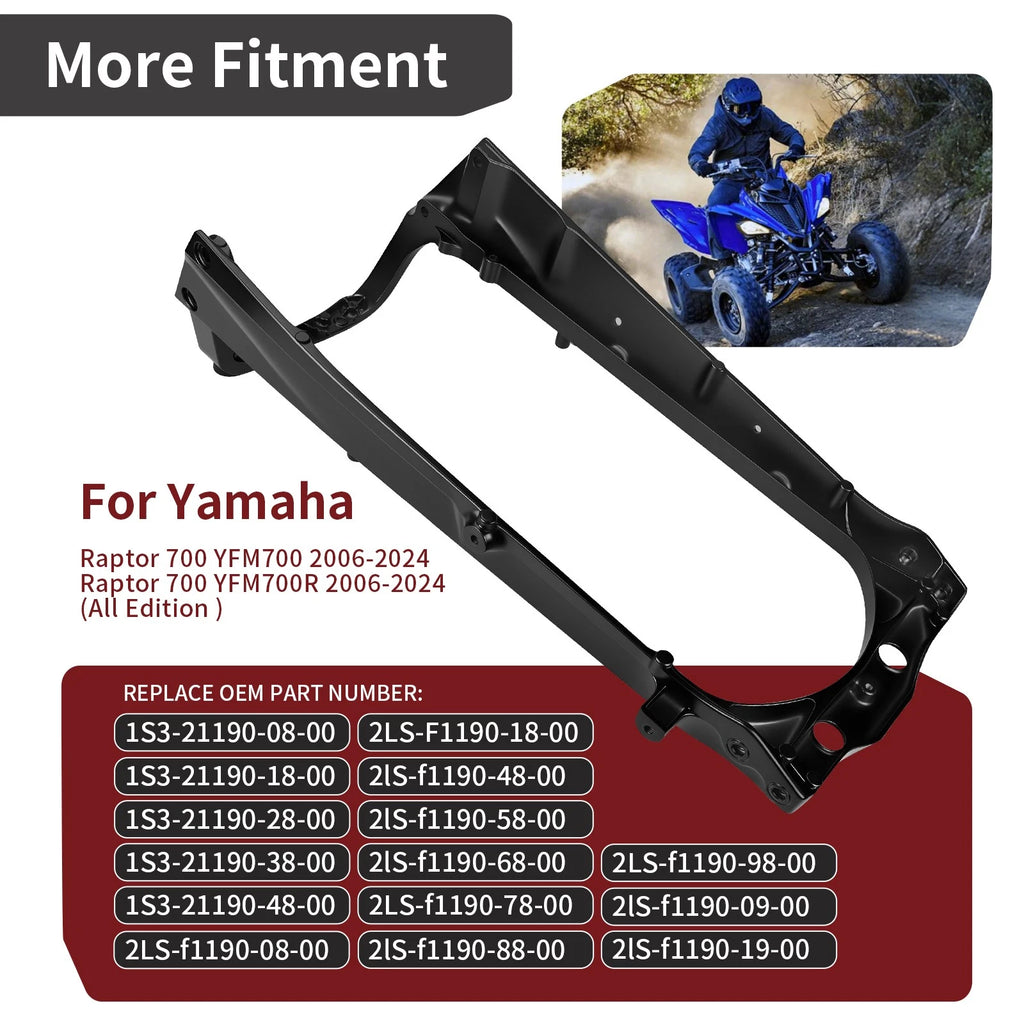 Heavy Duty Aluminum Black Sub Frame for Yamaha Raptor 700 700R (2006–2024)