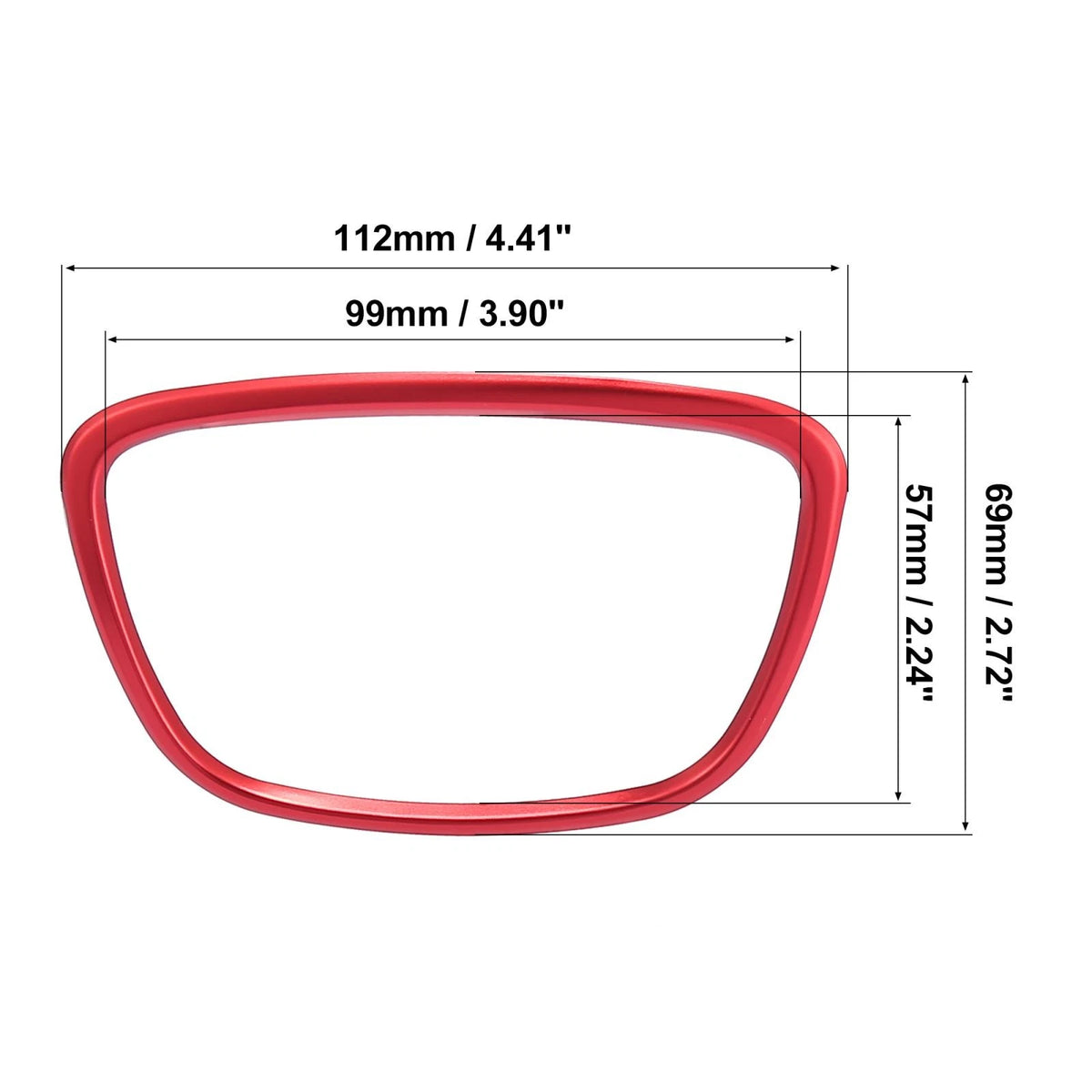 Steering Wheel Trim Cover Red for Audi A3 A4 A5 A6 A7 Q3 Q4 S RS (2010–2022)