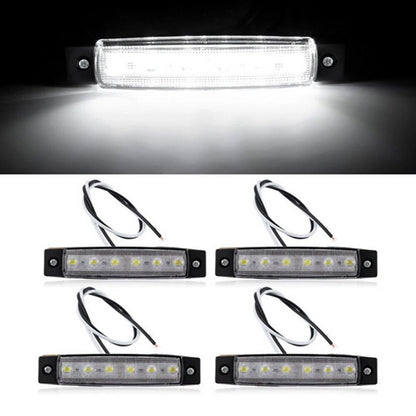 Set of 4 Marine Grade 12V Large Waterproof Cool White LED Courtesy Lights