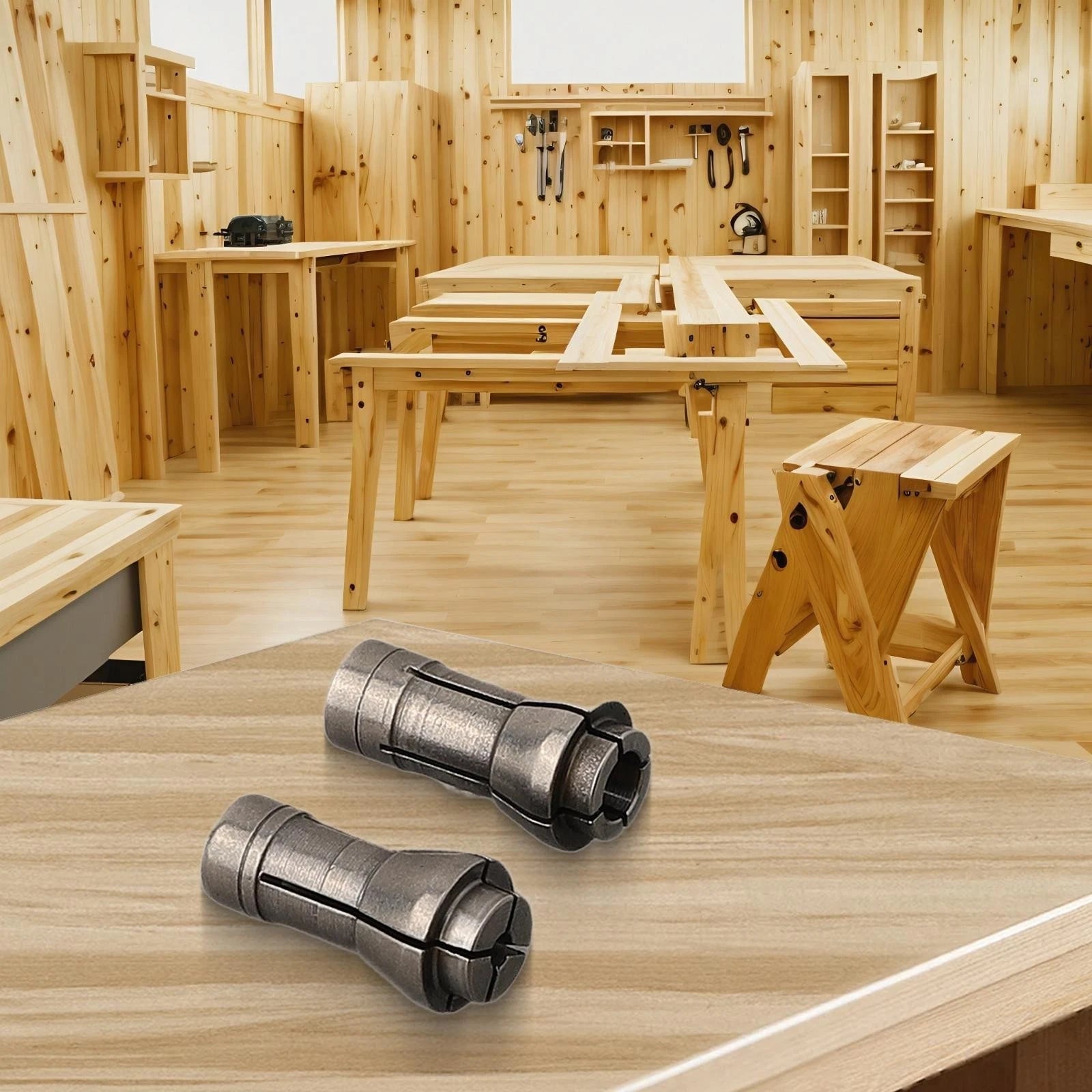 2X Collet Clamp Chuck Adapter for Pneumatic Engraving Grinder Machine