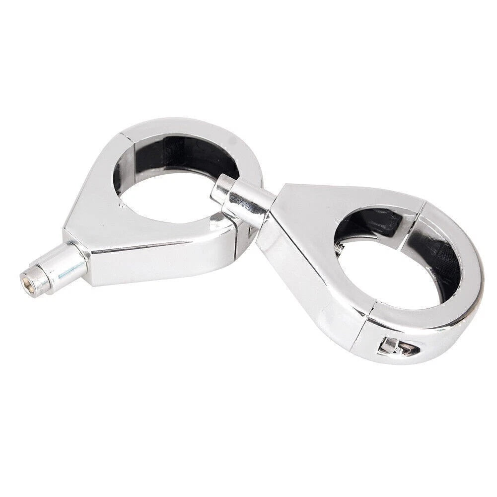 2X 41mm ABS Turn Signal Indicator Fork Clamp Mount Bracket for Harley