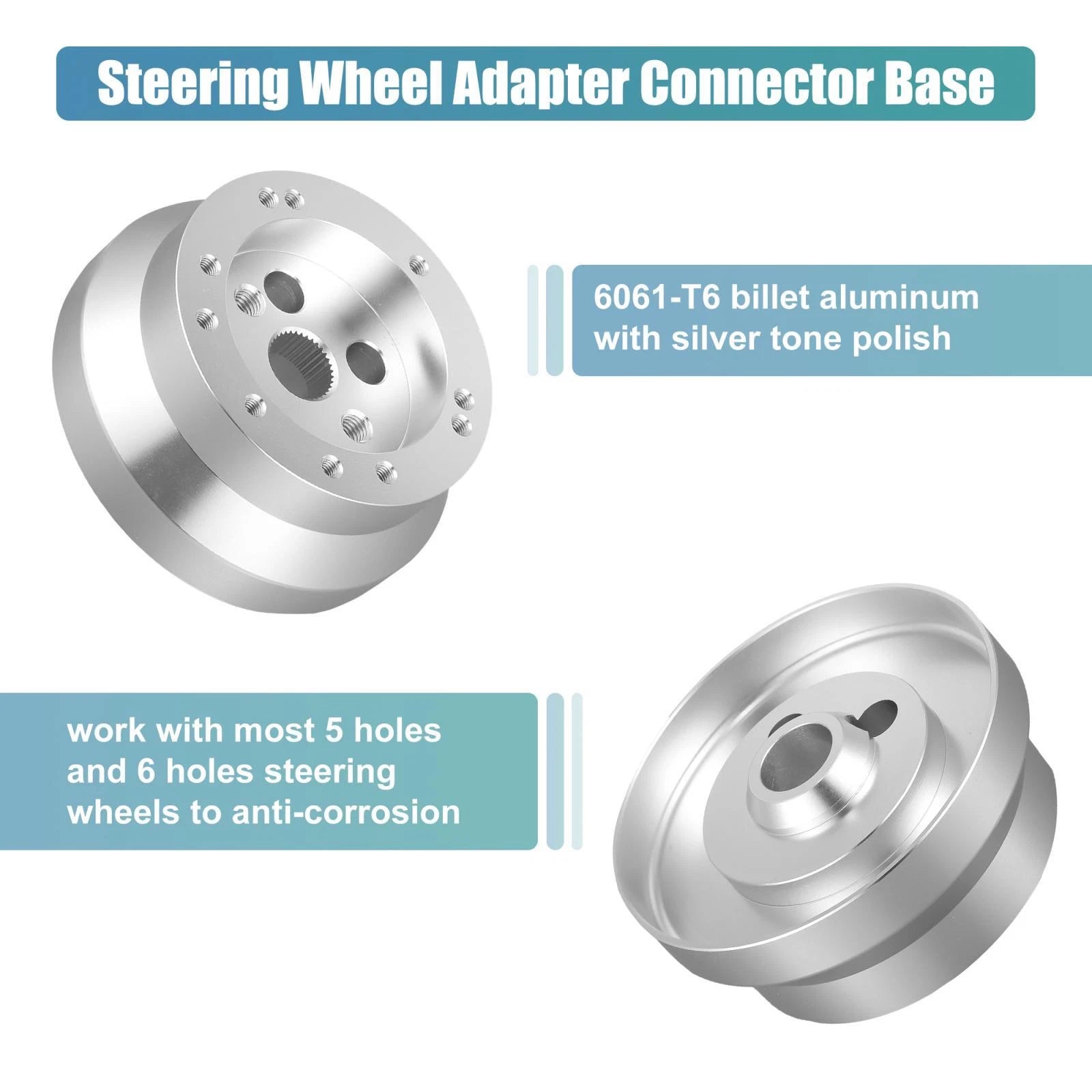 5 Hole Steering Wheel Short Hub Adapter for GM Chevy (T-Columns)