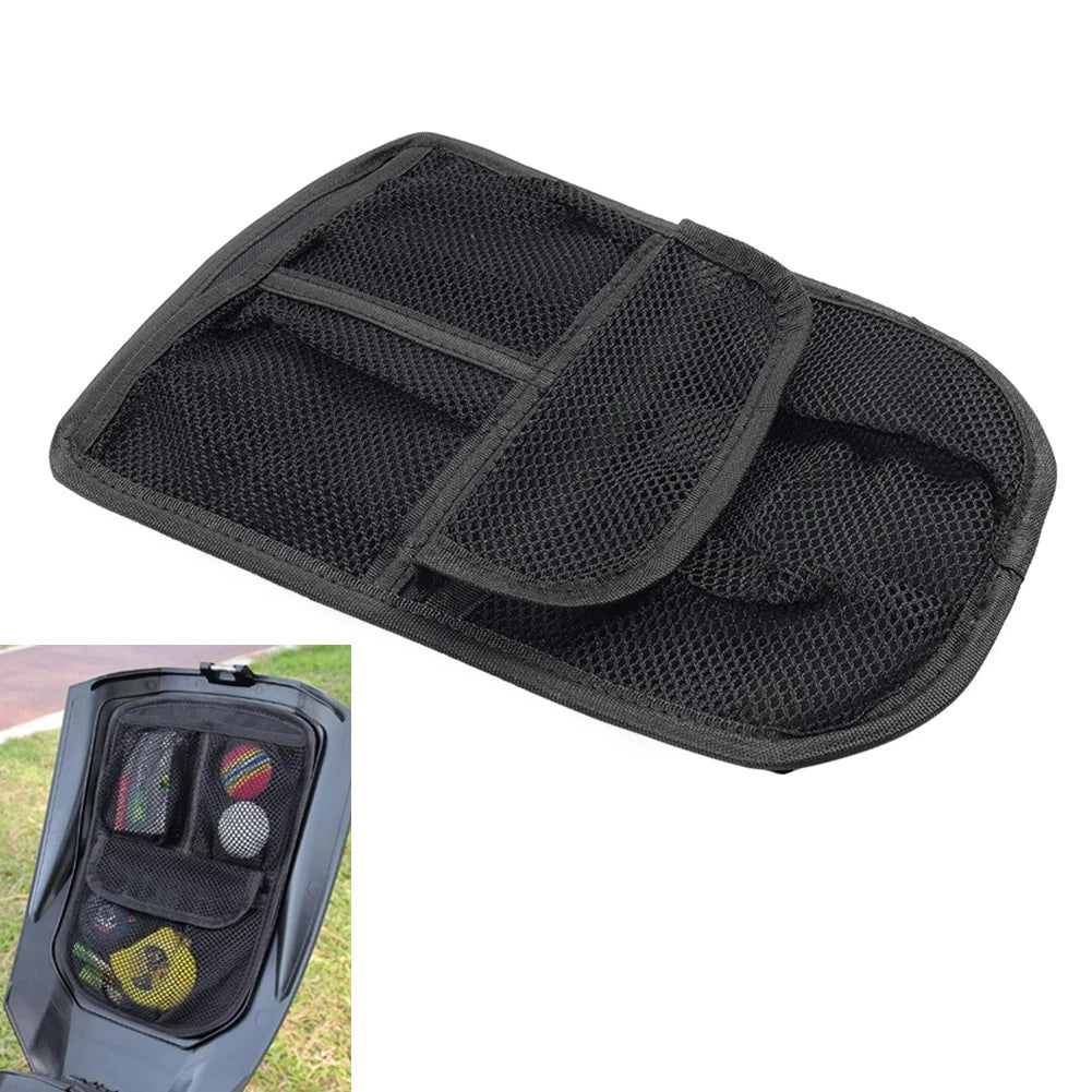 Black Glove Box Lid Organizer 3 Mesh Pocket for Can Am Ryker (2019–2024)