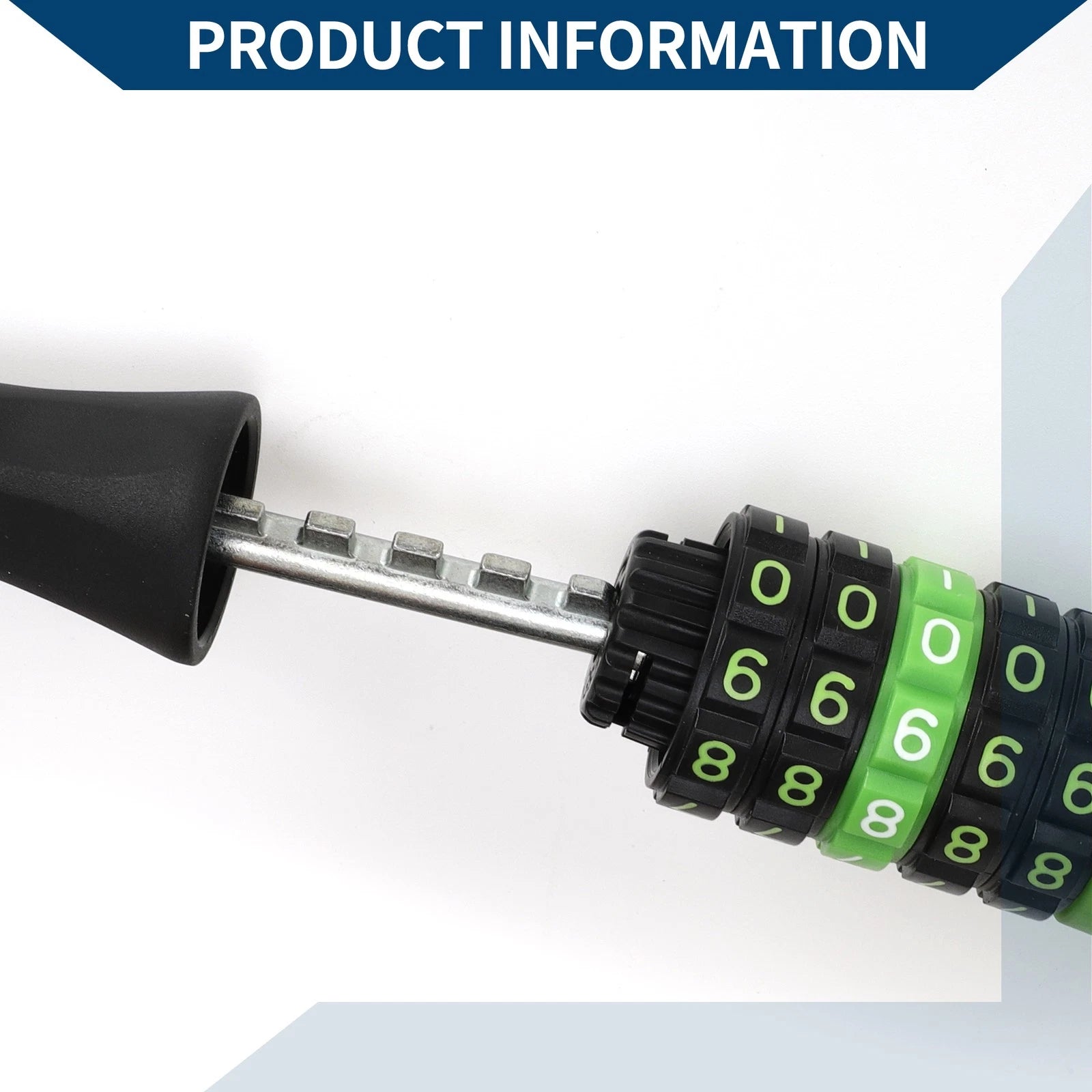 Bike Padlock Cable Lock Resettable 5 Digit for Green Black 1 Set (1 Set)