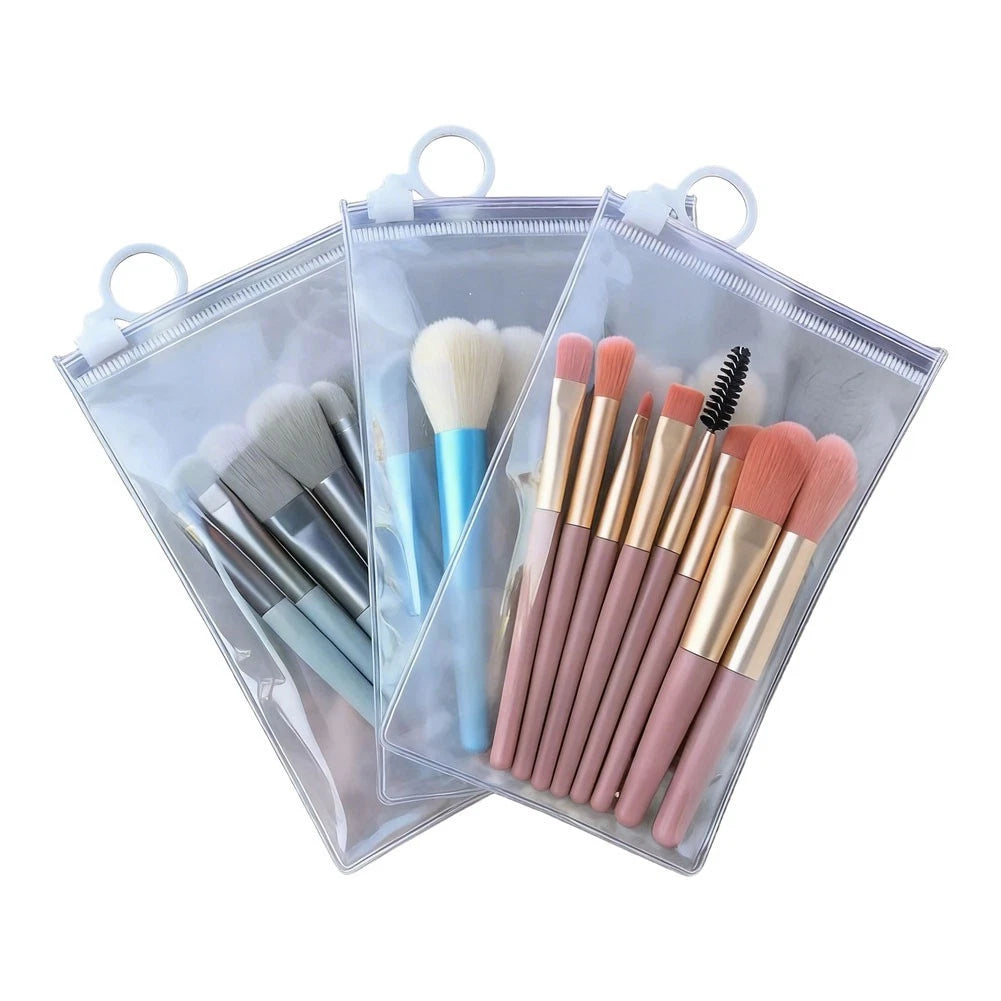 2X Portable Brush Set for Makeup Application (Foundation, Blush, Eyeshadow)
