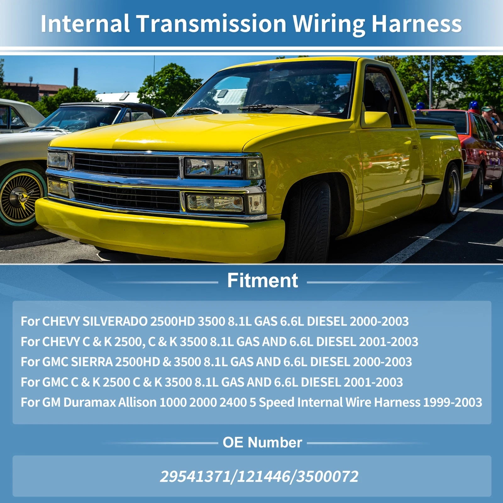 Transmission Wiring Harness Replacement for Chevy C2500 C3500 (2001–2003)