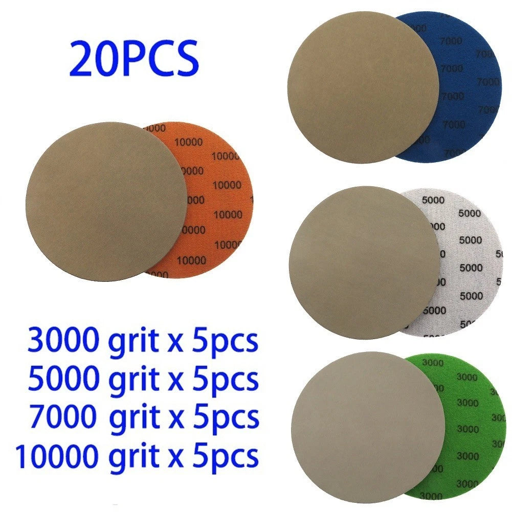20 Sanding Discs Silicon Carbide 3000/5000/7000/10000