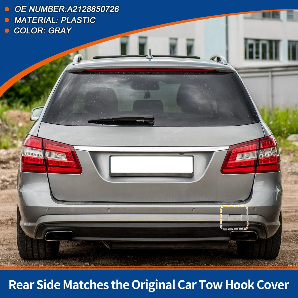 Rear Tow Hook Cover Replacement for Mercedes-Benz E200 W212 (2010–2016)
