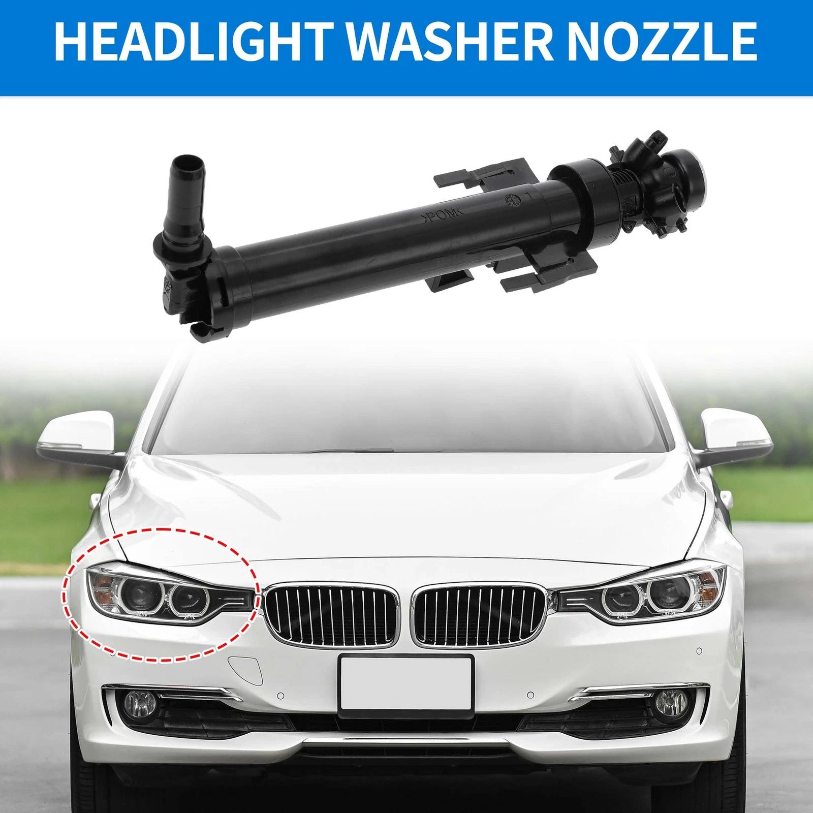 Front Right Headlight Washer Nozzle Replacement for BMW 328i 435i M4 (2013–2018)