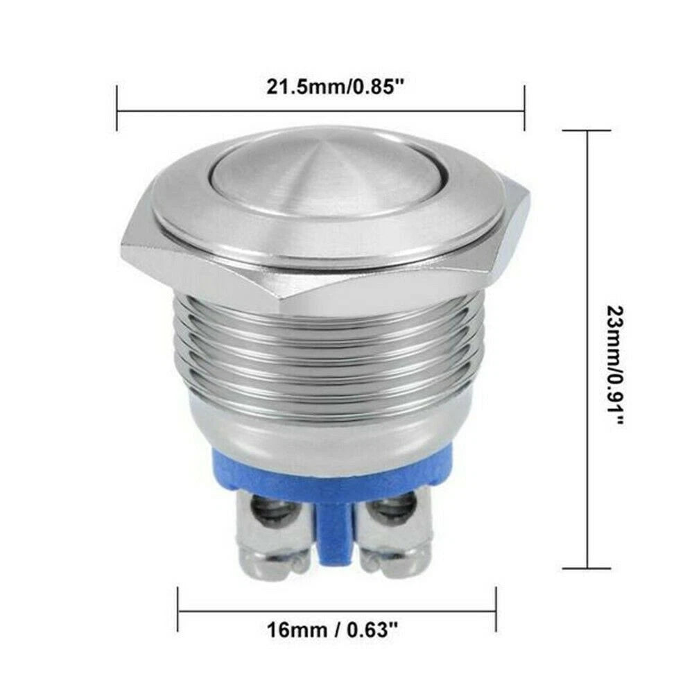 Push Button Switch 12V 16mm DC Momentary for