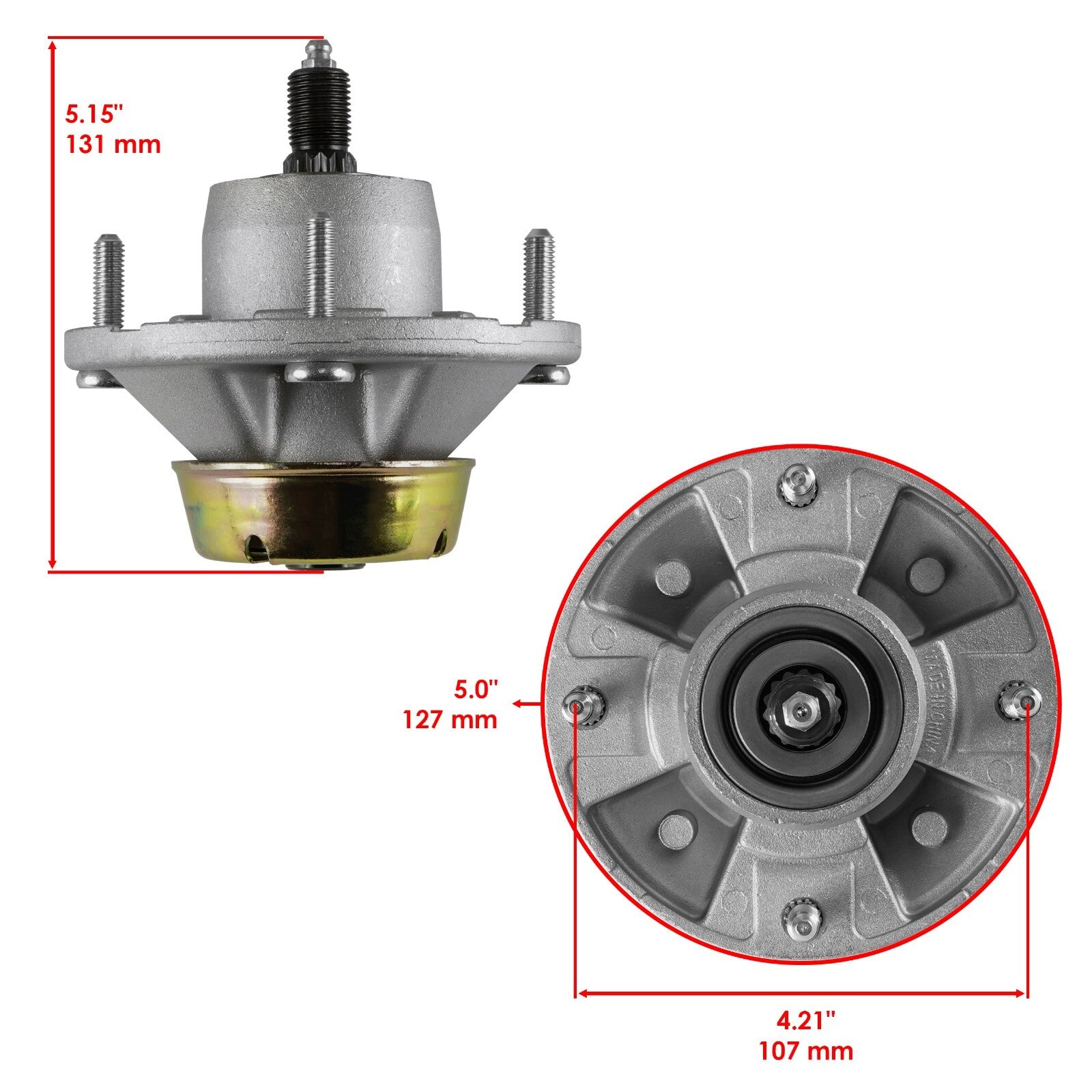 Spindle Assembly With Pulley 48 Inch Replacement for John Deere (X520–X730)