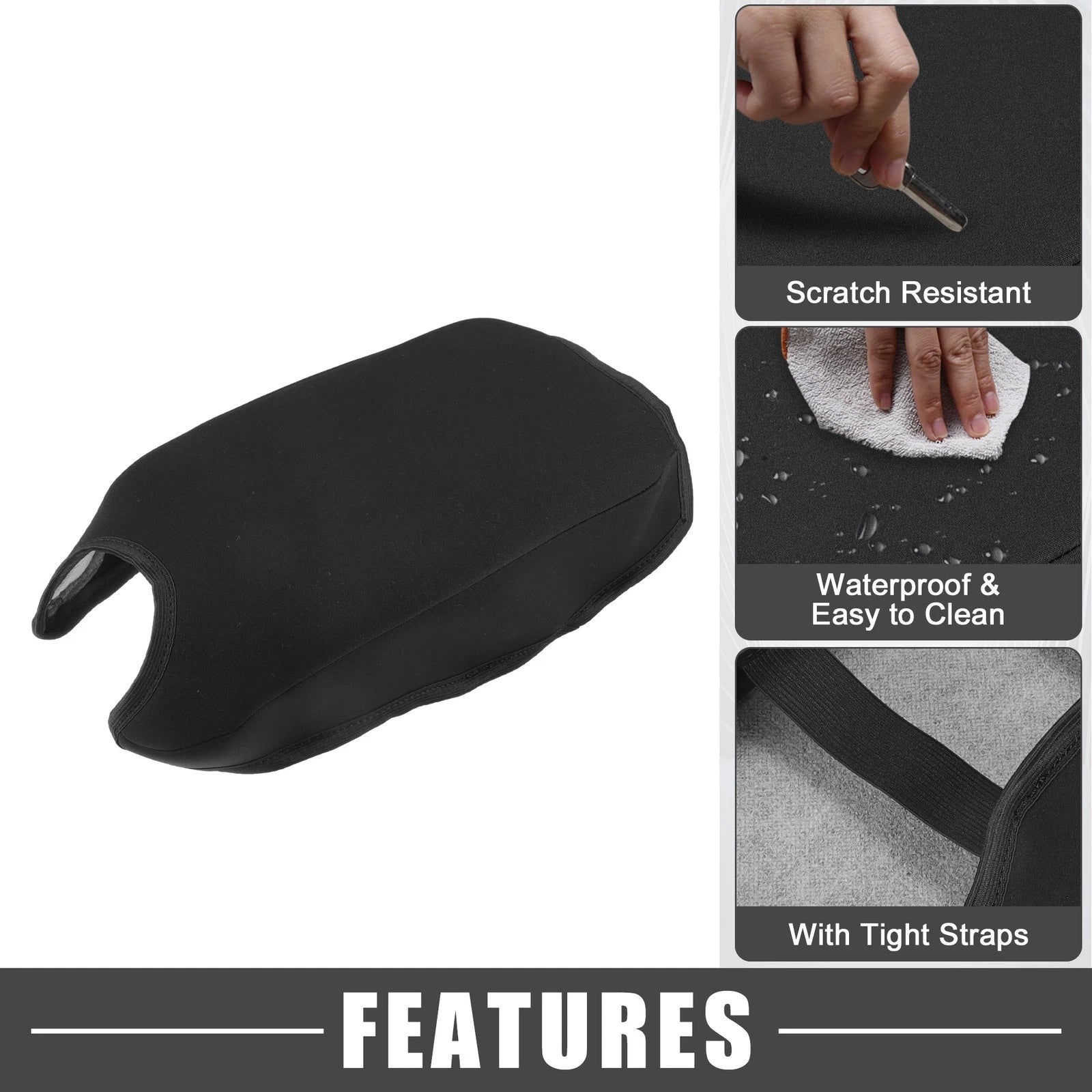 Center Console Armrest Cover Replacement for Honda HRV (2016–2022) Black