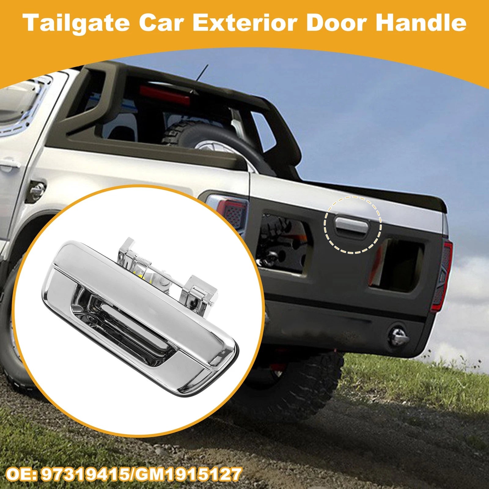 Tailgate Door Handle Exterior Replacement for Chevrolet Colorado (2004–2012)