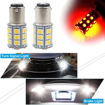 2X 27SMD BA15D LED Light Bulb for Marine Boat (20mm x 48.5mm) Red