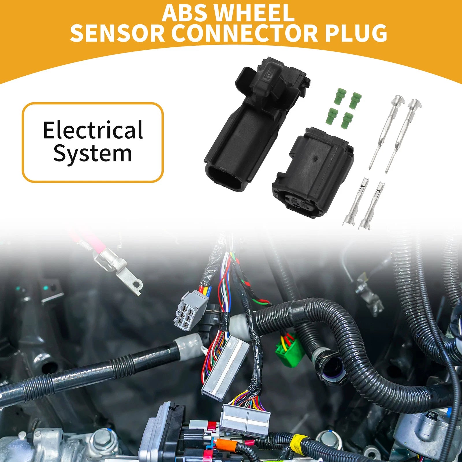 2 Pin ABS Wheel Sensor Connector Plug for Toyota