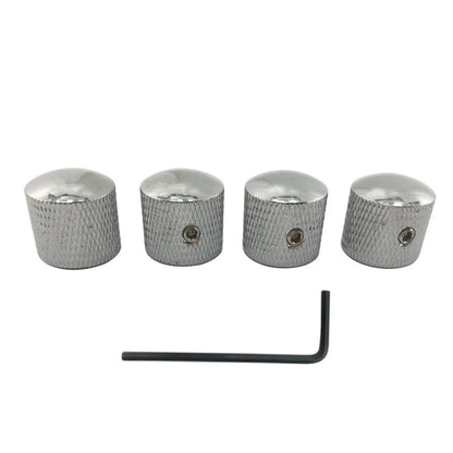 4X Metal Electric Guitar Bass Volume Tone Control Knobs with Wrench Tool