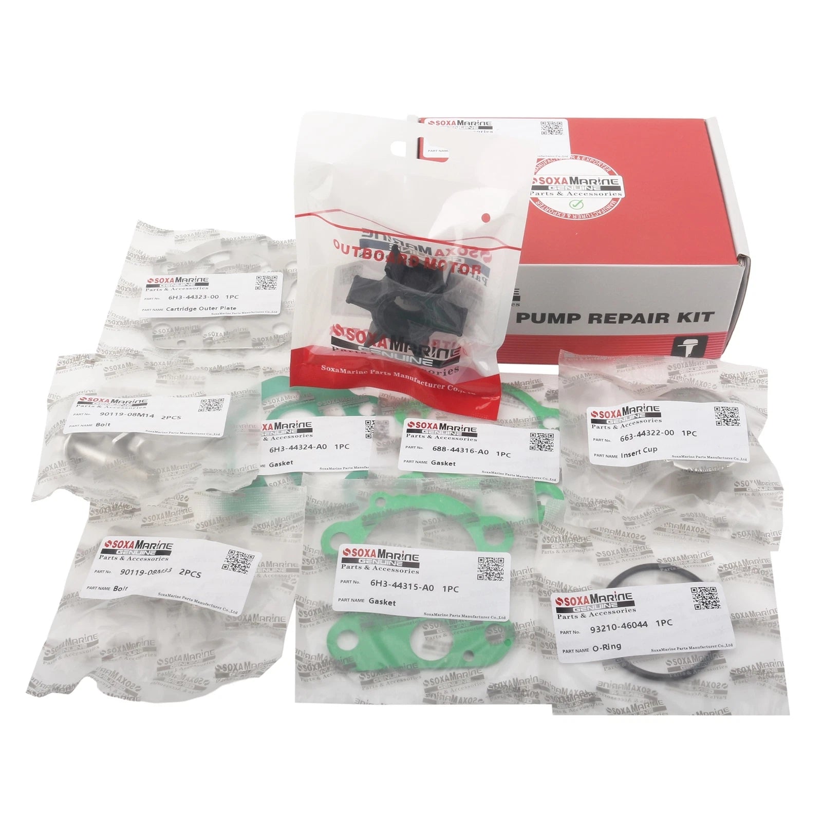 Water Pump Repair Service Kit 6H3-W0078-00 for Yamaha Outboard