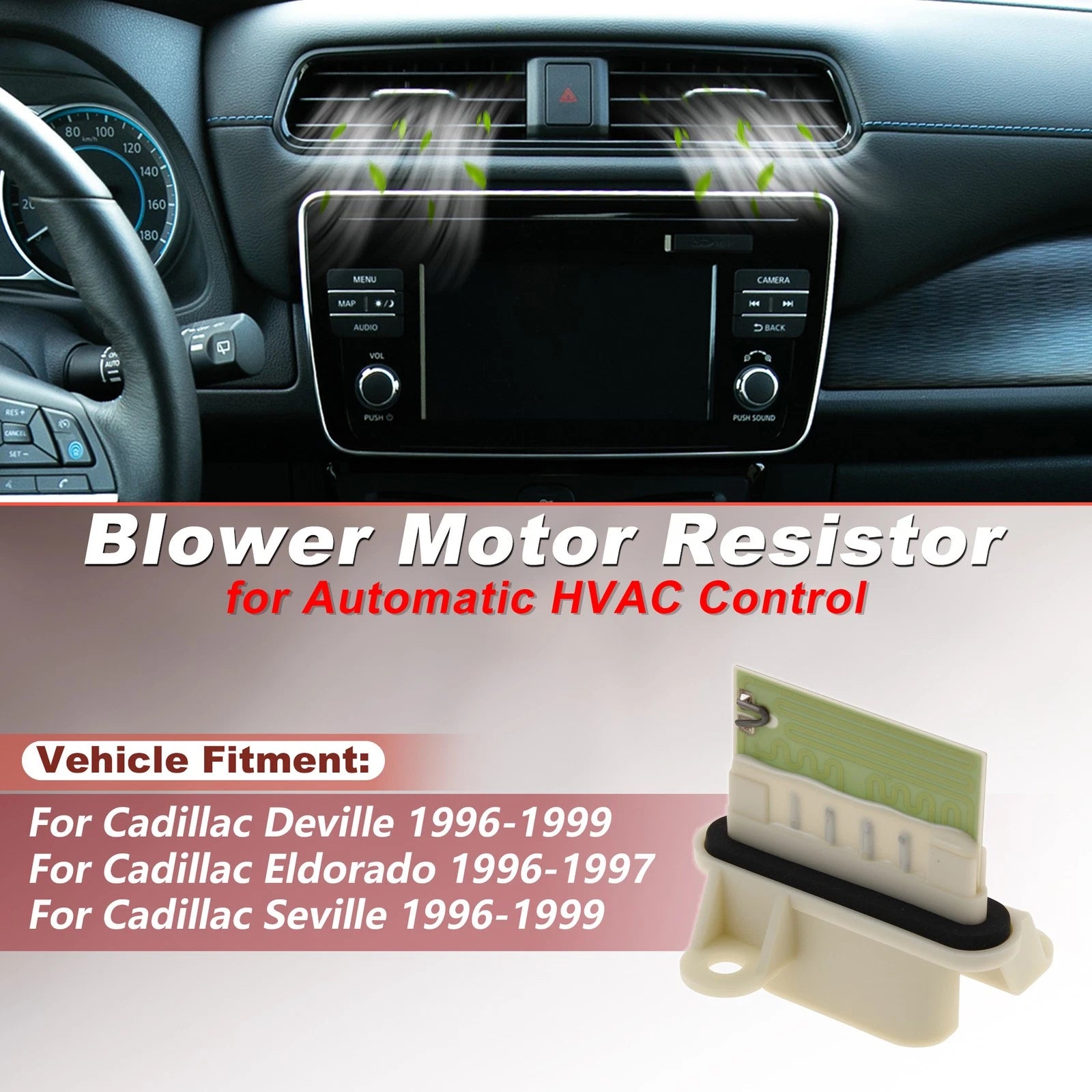 Blower Motor Resistor for Cadillac Deville (1996–1999) 52465831