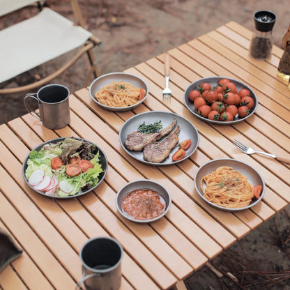 Lightweight Titanium Camping Plate for Picnic Use