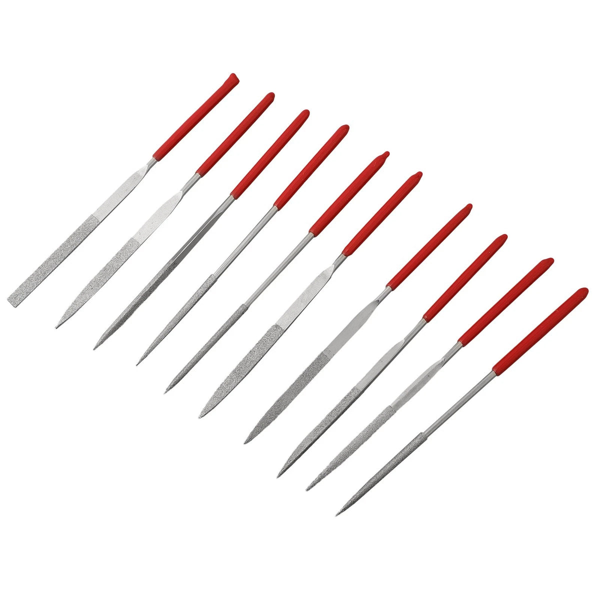 Needle Files Set of 3 (140mm) Electroplated Diamond for Metal/Deburring