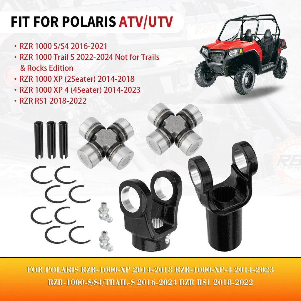 Front Prop Shaft Yoke & U-Joint Kit for Polaris RZR 1000 (2014–2023)