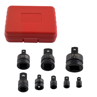 8pcs Impact Reducer Set 1/4-1in Socket Adapter Drive CR-MO Steel