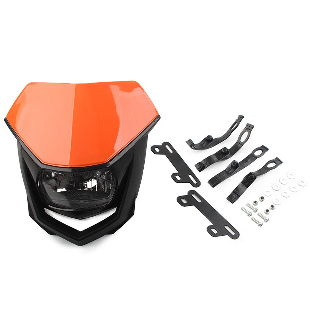 1x Motorcycle Universal Headlight for Supermoto Dirt Bike