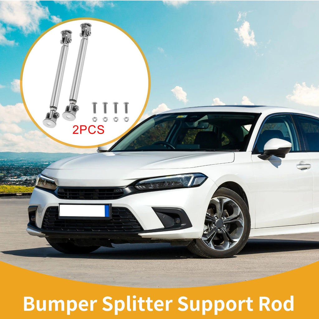 2pcs Adjustable Front Bumper Lip Splitter Strut for Universal Fit (No Drilling)