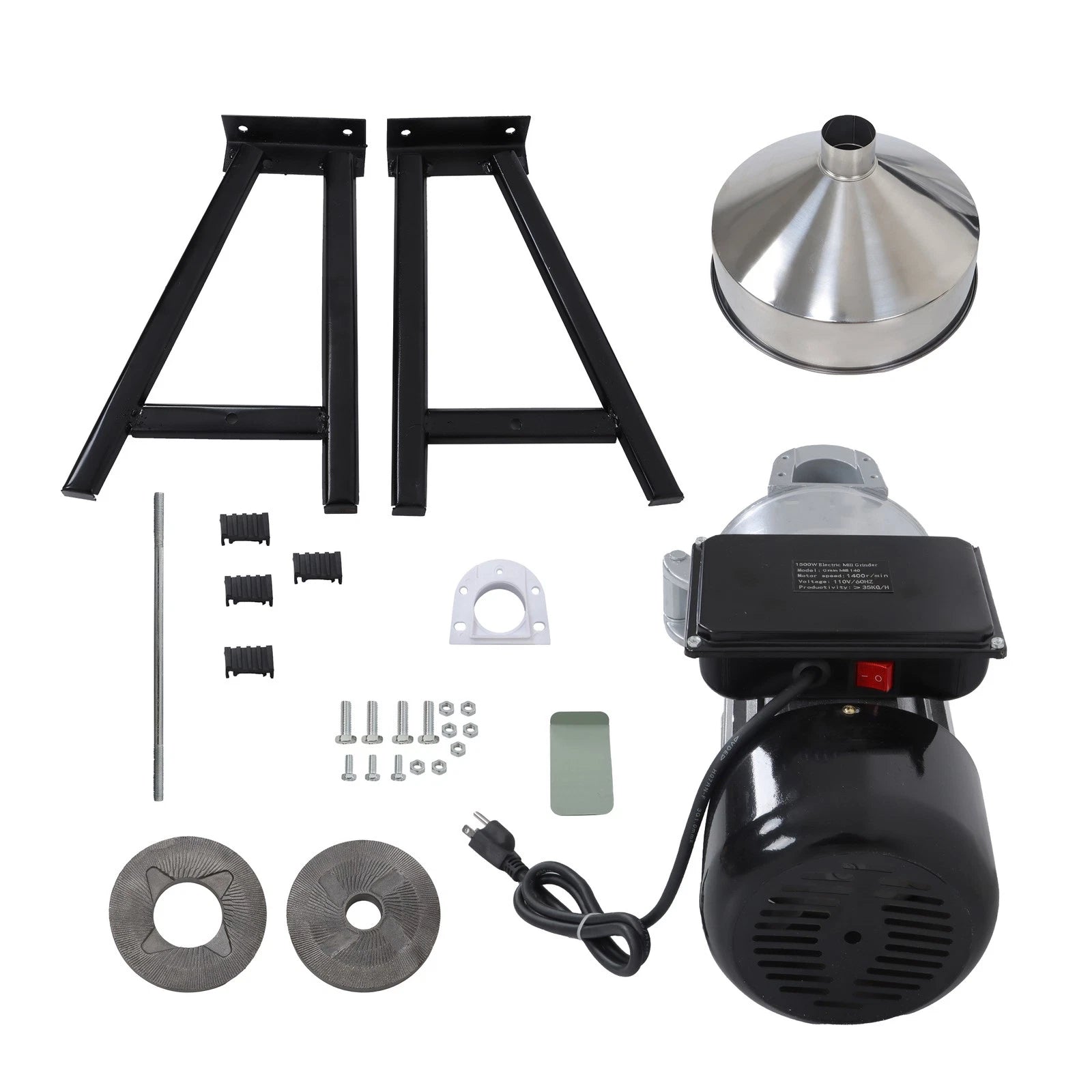 Electric Grain Mill Grinder for Corn Wheat Cereal (110V)