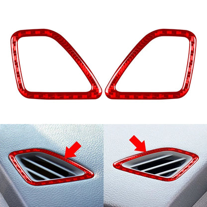 2X Carbon Red Dashboard Air Vent Outlet Cover Trim for Jeep Cherokee (2014–2023)