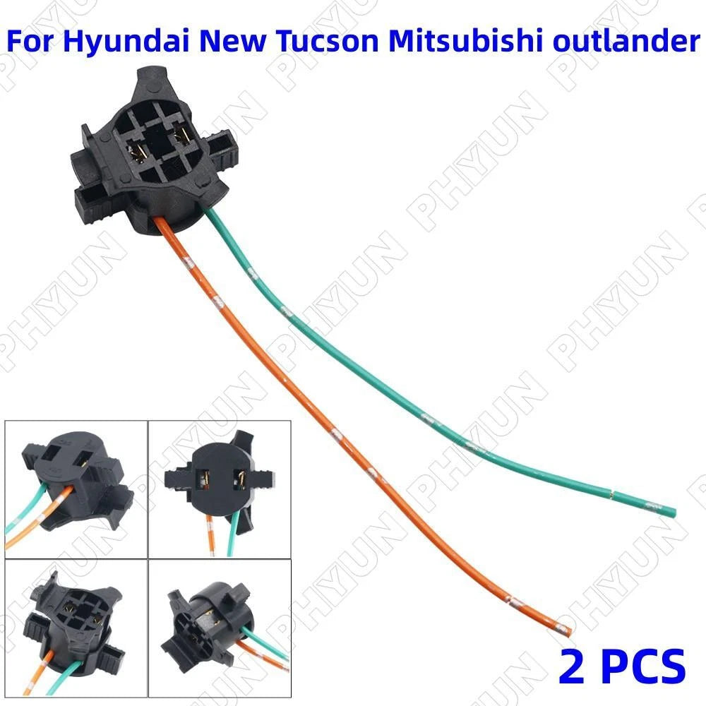 2Pcs H7 Headlight Halogen Lamp Socket Adapter For Fog Lights Daytime Light Bulbs