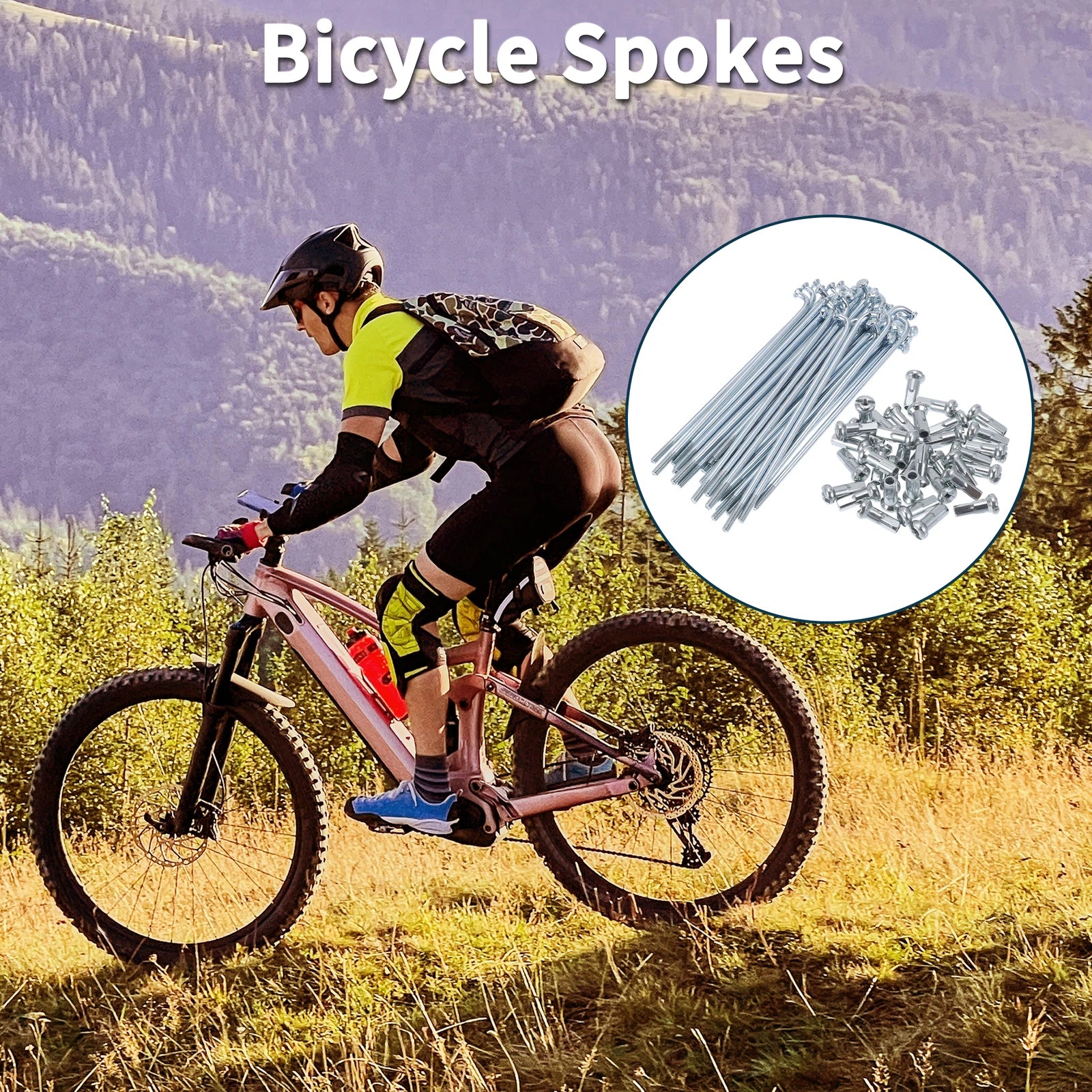 Bicycle Spokes Nipple Replacement 13G 83mm Steel Galvanized Universal (All)